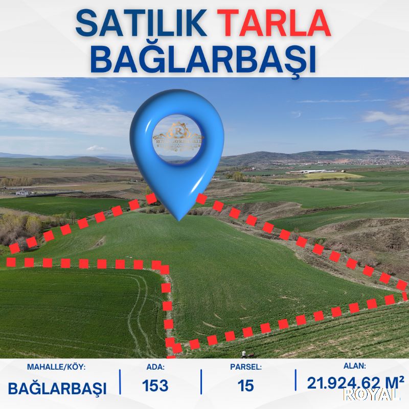 ROYAL'DEN BAĞLARBAŞINDA SU KENARI VE YOLA YAKIN 22 DÖNÜM ARAZİ